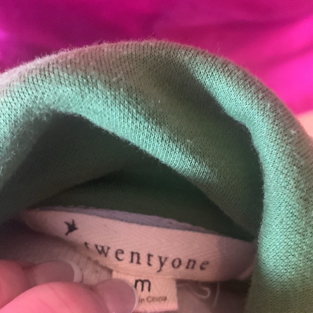 21 jacket deep, forest, green size medium like new three button up cotton - Picture 5 of 5
